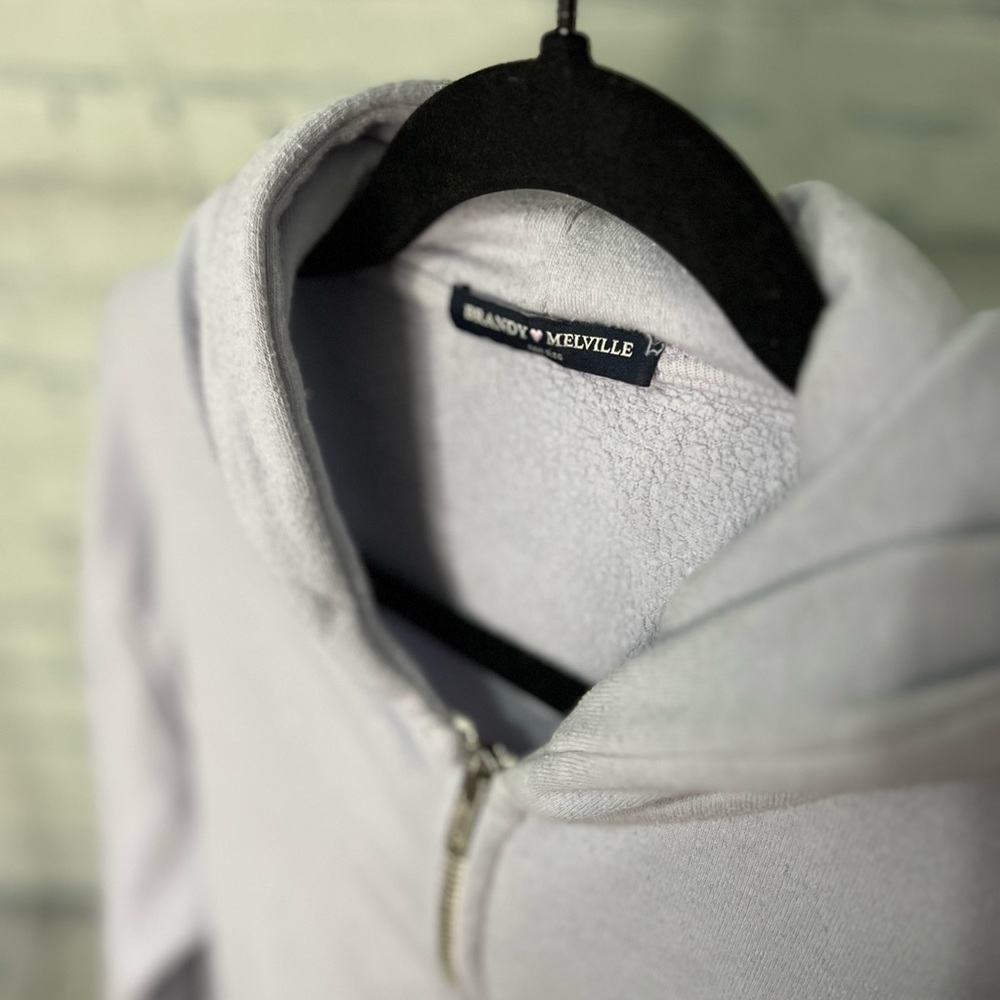 Brandi Melville Zip Up Hoodie | Sz One Size - Picture 11 of 14